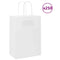 Papieren kraftzakken 250 st met hengsels 15x8x21 cm wit