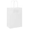 Papieren kraftzakken 250 st met hengsels 15x8x21 cm wit