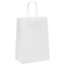 Papieren kraftzakken 250 st met hengsels 15x8x21 cm wit