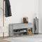 Schoenenbank 102x30,5x45 cm bewerkt hout betongrijs