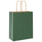 Papieren kraftzakken 50 st met hengsels 18x8x22 cm groen