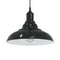 Hanglamp in hoogte verstelbaar E27 31 cm metaal glanzend zwart