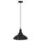 Hanglamp in hoogte verstelbaar E27 31 cm metaal glanzend zwart
