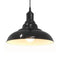 Hanglamp in hoogte verstelbaar E27 31 cm metaal glanzend zwart