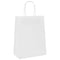 Papieren kraftzakken 250 st met hengsels 21x11x28 cm wit