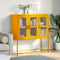 Dressoir 100,5x39x107 cm koudgewalst staal mosterdgeel