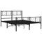 Bedframe met voetbord zonder matras metaal zwart 160x200 cm