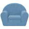 Kinderslaapbank zacht pluche blauw