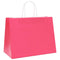 Papieren kraftzakken 50 st met hengsels 32x17x25 cm roze