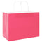 Papieren kraftzakken 50 st met hengsels 32x17x25 cm roze