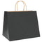 Papieren kraftzakken 50 st met hengsels 32x22x24 cm zwart