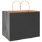 Papieren kraftzakken 50 st met hengsels 32x22x24 cm zwart