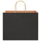 Papieren kraftzakken 50 st met hengsels 32x22x24 cm zwart