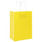 Papieren kraftzakken 50 st met hengsels 15x8x21 cm geel
