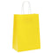 Papieren kraftzakken 50 st met hengsels 15x8x21 cm geel