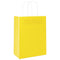 Papieren kraftzakken 50 st met hengsels 21x11x28 cm geel