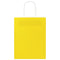 Papieren kraftzakken 50 st met hengsels 21x11x28 cm geel