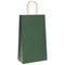 Papieren kraftzakken 50 st met hengsels 21x11x36 cm groen