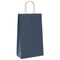 Papieren kraftzakken 50 st met hengsels 21x11x36 cm blauw