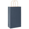 Papieren kraftzakken 50 st met hengsels 21x11x36 cm blauw
