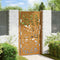 Poort met golfontwerp 105x180 cm weervast staal