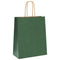 Papieren kraftzakken 250 st met hengsels 18x8x22 cm groen