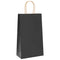 Papieren kraftzakken 50 st met hengsels 21x11x36 cm zwart