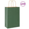 Papieren kraftzakken 250 st met hengsels 21x11x31 cm groen