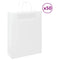 Papieren kraftzakken 50 st met hengsels 32x12x42 cm wit