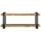 Wandschap 110x33x45 cm massief ruw mangohout