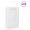 Papieren kraftzakken 50 st met hengsels 21x11x36 cm wit