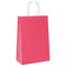 Papieren kraftzakken 50 st met hengsels 21x11x31 cm roze