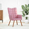 Relaxstoel fluweel roze