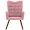 Relaxstoel fluweel roze