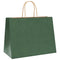 Papieren kraftzakken 50 st met hengsels 32x17x25 cm groen
