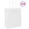 Papieren kraftzakken 250 st met hengsels 18x8x22 cm wit