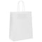 Papieren kraftzakken 250 st met hengsels 18x8x22 cm wit