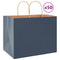 Papieren kraftzakken 50 st met hengsels 32x22x24 cm blauw