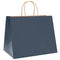 Papieren kraftzakken 50 st met hengsels 32x22x24 cm blauw