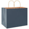 Papieren kraftzakken 50 st met hengsels 32x22x24 cm blauw