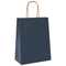 Papieren kraftzakken 250 st met hengsels 21x11x28 cm blauw