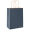 Papieren kraftzakken 250 st met hengsels 21x11x28 cm blauw