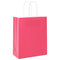 Papieren kraftzakken 50 st met hengsels 18x8x22 cm roze