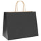 Papieren kraftzakken 50 st met hengsels 32x17x25 cm zwart