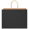 Papieren kraftzakken 50 st met hengsels 32x17x25 cm zwart