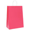 Papieren kraftzakken 50 st met hengsels 32x17x44 cm roze