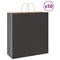 Papieren kraftzakken 50 st met hengsels 45x17x48 cm zwart