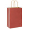 Papieren kraftzakken 50 st met hengsels 15x8x21 cm rood