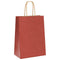 Papieren kraftzakken 50 st met hengsels 15x8x21 cm rood