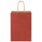 Papieren kraftzakken 50 st met hengsels 15x8x21 cm rood
